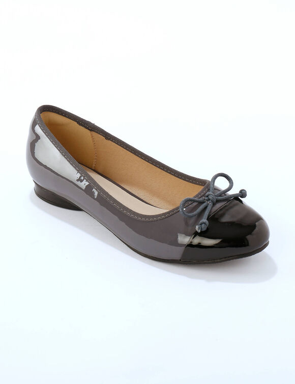 Ballerines plates bicolores (gris / noir) Ballerines plates bicolores (gris / noir)